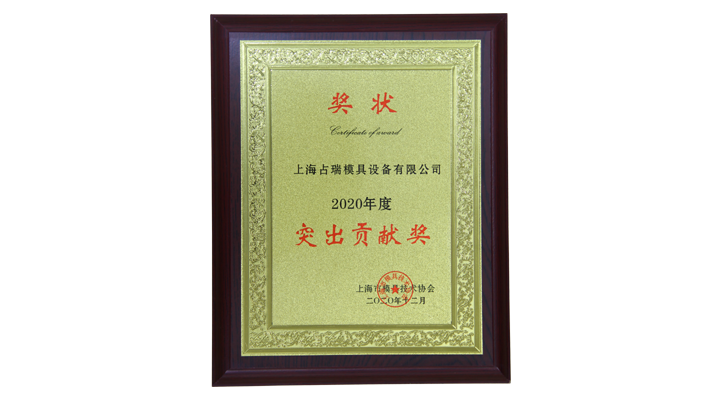 上海模協(xié)頒發(fā)2020年度突出貢獻獎